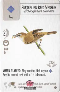 Wingspan Card - Australian Reed Warbler