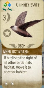 Wingspan Migrating Bird - Chimney Swift Card