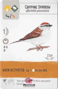 Wingspan Card - Chipping Sparrow