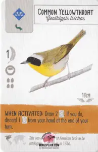 Wingspan Card - Common Yellowthroat