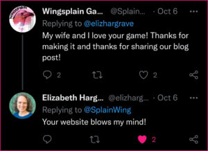 Elizabeth Hargrave Loves Wingsplain!