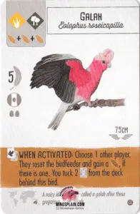 Wingspan Card - Galah