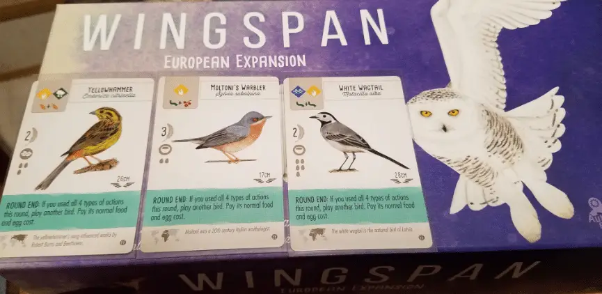 Best Wingspan European Expansion Cards: Moltoni's Warbler, White Wagtail, Yellowhammer