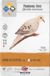 Wingspan Card - Mourning Dove