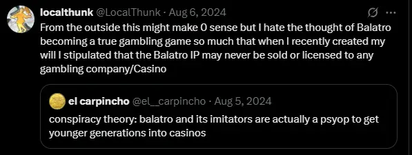 Balatro Isn't Gambling