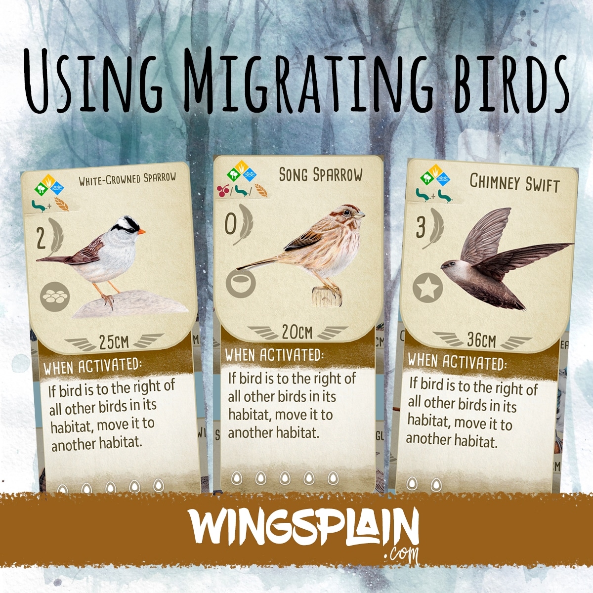 Wingspan Migrating Birds • Wingsplain